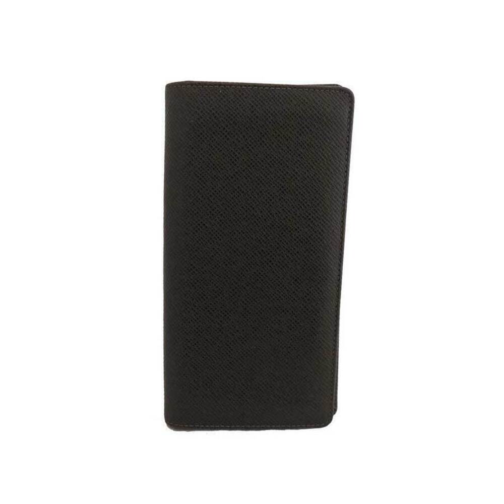 Louis Vuitton Taiga Portefeuille Brazza Wallet Brown Leather Long Bi fold